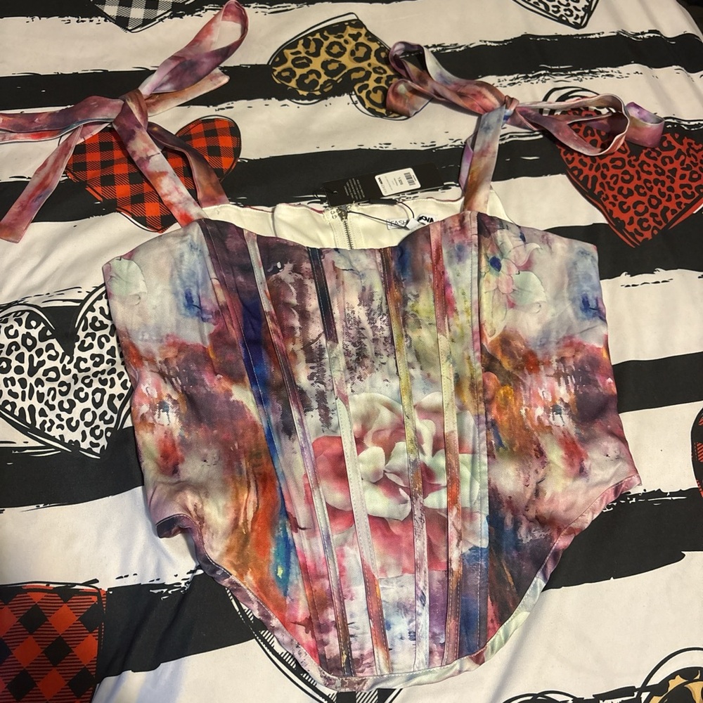 Fashion Nova Multicolor Corset Top